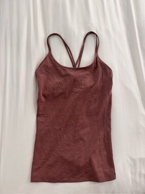 lululemon athletica strap back workout tank in dusty rose